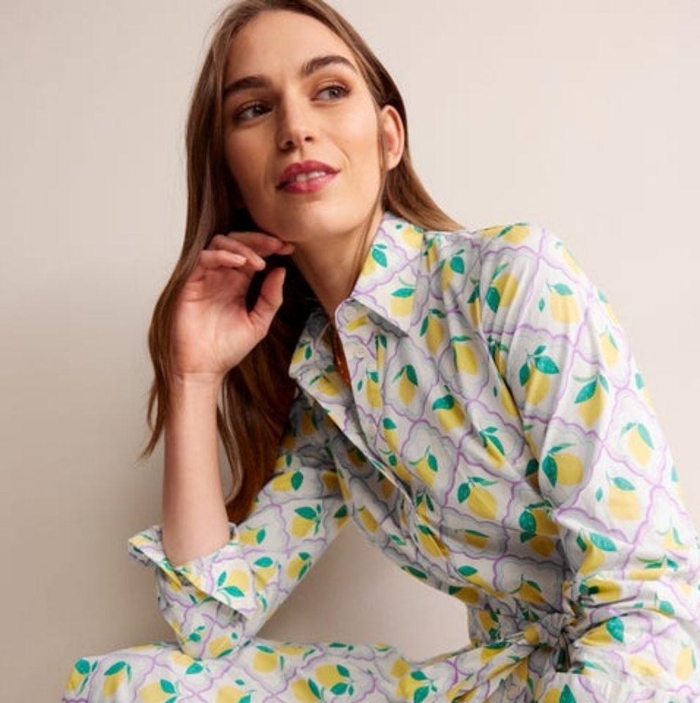 Boden Amy Cotton Midi Shirt Dress